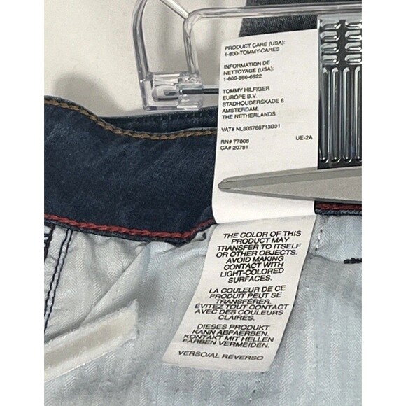 Tommy Hilfiger Women's Trouser Blue Denim Straight Leg Medium Wash Jeans size 14 - Picture 12 of 13